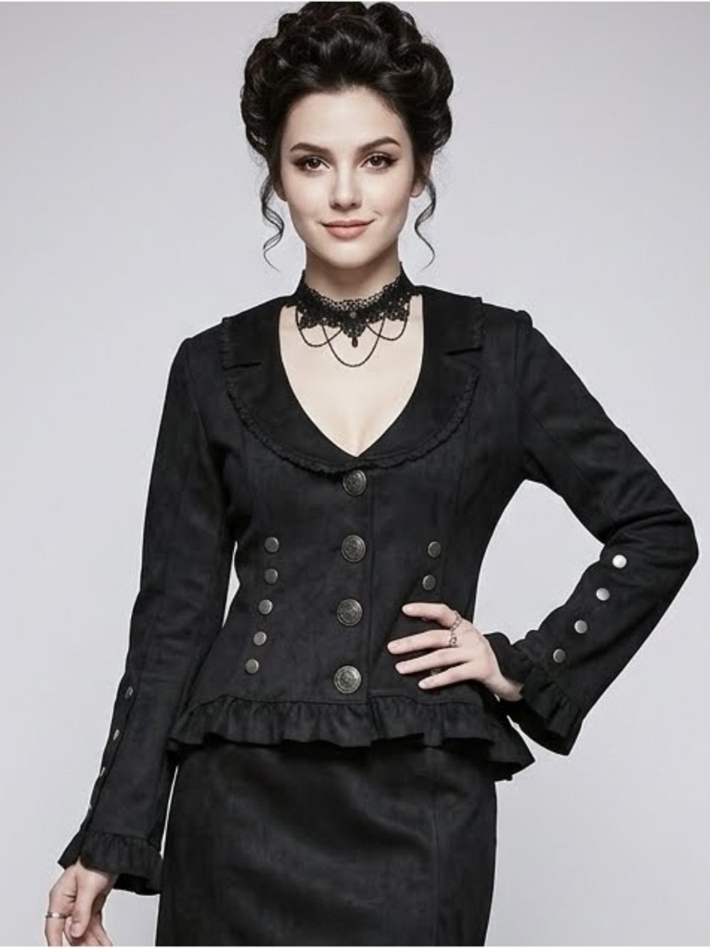 FUNHOUSE NYC NWOT Vintage Victorian Steampunk Gothic Lace Long Sleeve Jacket